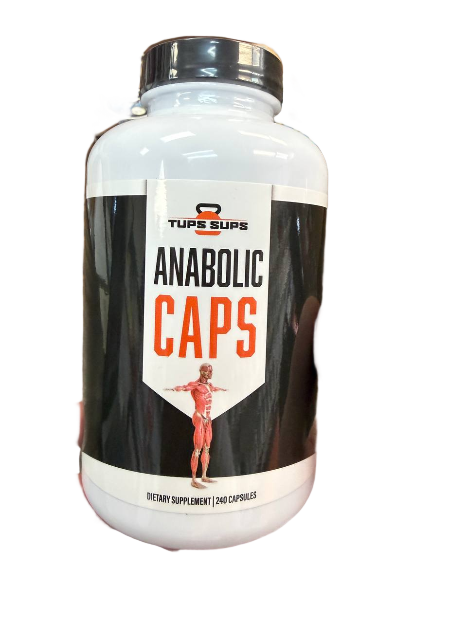Anabolic Caps bottle, isolated